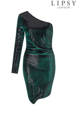 Lipsy One Shoulder Sequin Dress